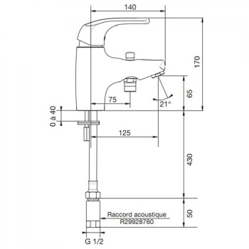 Смеситель на борт ванны Jacob Delafon Nateo E71250-CP хром