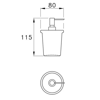 Дозатор для мыла стекло матовое Stella Lucilla D020 хром LL 10009 CR00