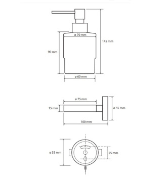 Дозатор для жидкого мыла Bemeta White 104109104 белый матовый