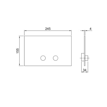 Кнопка смыва Fantini сочетается с GEBERIT SIGMA8, SIGMA12, нерж матовая сталь 91 93 8402