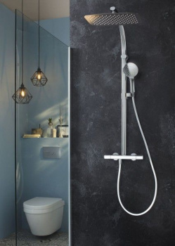 Душевая стойка Jacob Delafon Talan E20642-CP, с термостатическим смесителем