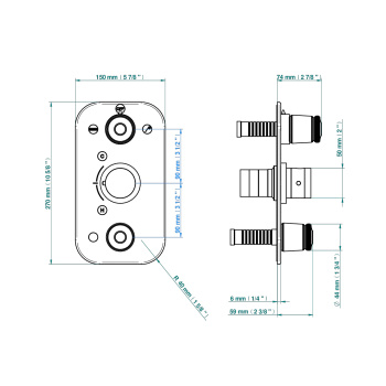 Смеситель для душа THG Corvair Fior Di Bosco U8K-A02-5540BE хром