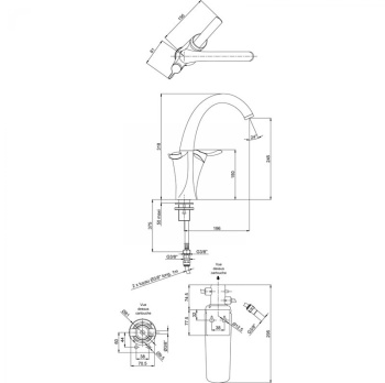 Смеситель для кухни Jacob Delafon CARAFE E18865-CP