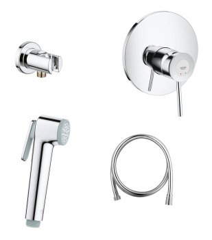 Готовый комплект для гигиенического душа, GROHE BauClassic, хром, 124901