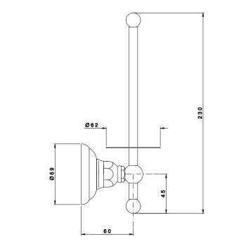 Держатель туалетной бумаги Nicolazzi  вертикальный 1497BZ