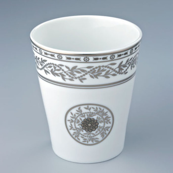 Стакан THG Marquise Blanc Decor Platine A7G-A02-4608 белый