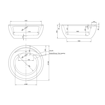 Слив перелив с системой Knief click-clack, с гибким шлангом, с наполнением ванны через перелив, хром 0100-091-07