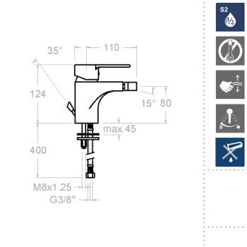 Смеситель для биде Ramonsoler RS-Q 9303