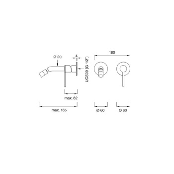 Cмеситель для ванны CEA Design Innovo INV 23 L с гибким изливом сталь