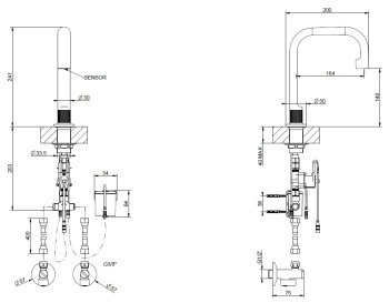 Смеситель для раковины сенсорный Gessi Inciso 58023.031 хром