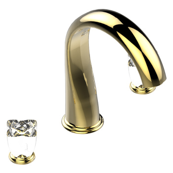 Смеситель на борт ванны THG Petale De Cristal Clair U6A-F01-25SG полированное золото