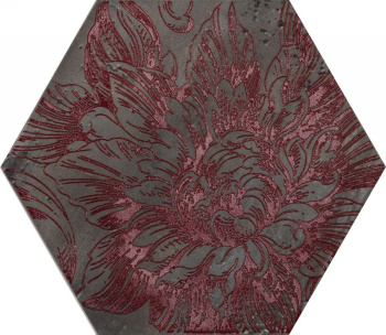 Керамогранит Cir Fuoritono Esagona Fuoridamasco Rosso S/6 24x27.7 см 1073737