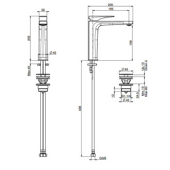 Смеситель для раковины Fima Carlo Frattini Bathroom Zeta F3961LNNS черный