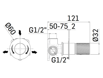 Переключатель потока Mamoli TUTTODUNPEZZO 273200000021