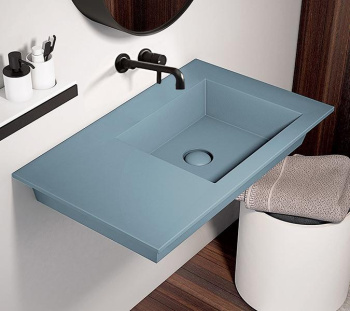 Раковина подвесная Cielo Era ERLA80DXSF PL 80 см правая голубой