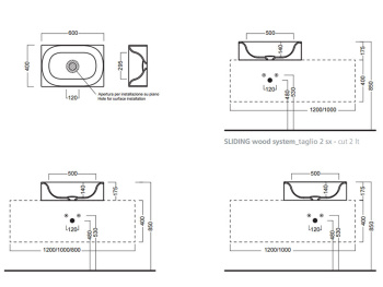 Раковина накладная Hatria VALLEY Y1GD01