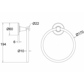 Держатель для полоенец Burlington Gold A3 GOLD