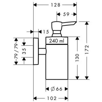 Дозатор для жидкого мыла Hansgrohe Pura Vida 41503000