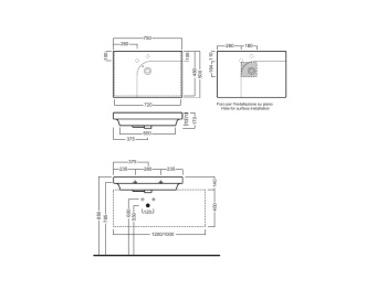 Раковина подвесная Hatria GRANDANGOLO YXF801