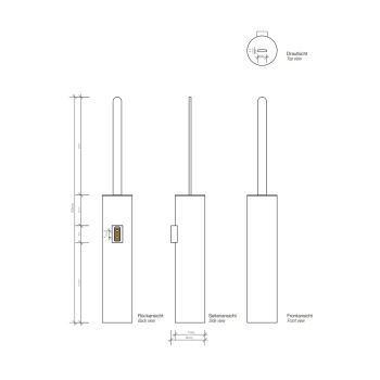 Decor Walther Tube WBG Туалетный ершик, подвесной, цвет: хром 542300
