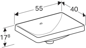 Раковина встраиваемая Geberit VariForm 500.736.01.2 белая