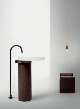 Раковина напольная Falper Eccentrico на пьедестале с полотенцедержателем 63х56х90см WN50630400000