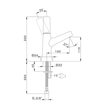 Смеситель для раковины Cisal Vita VI00054421 хром