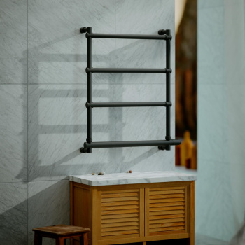 Полотенцесушитель электрический Margaroli Sole 5424704MBBTS 66x57 черный