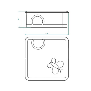 Коробка для таблеток керамическая THG Capucine Mauve Decor Or A7D-A02-4617 белый