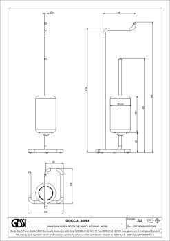 Стойка для туалета Gessi Goccia 38068.031 Chrome