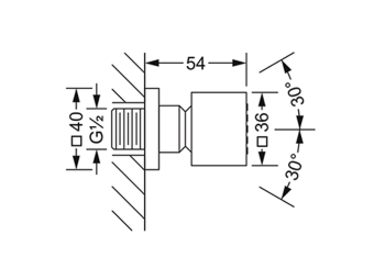 Боковой душ Jorger 649.13.550.000 chrome