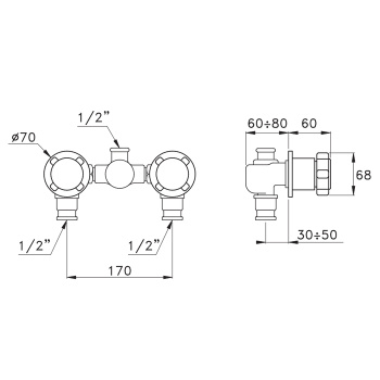 Встраиваемый смеситель для душа Stella Aster 3292TR, хром AT 01300 CR00