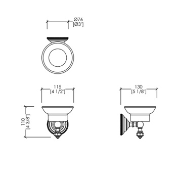 Мыльница подвесная Devon&Devon Gemstone держателя античная латунь GEM701-OTS