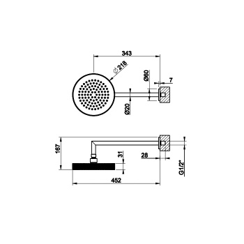 Верхний душ Gessi Anello 63448.031 Chrome