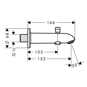 Излив для ванны Hansgrohe 13423000
