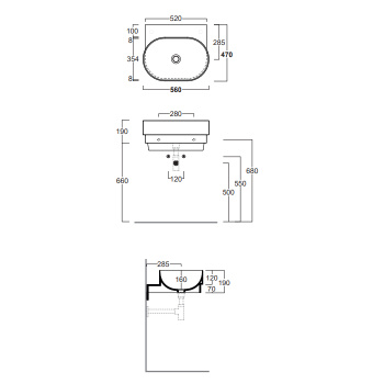 Раковина подвеснаясм Simas Po-mo PO06bi белый