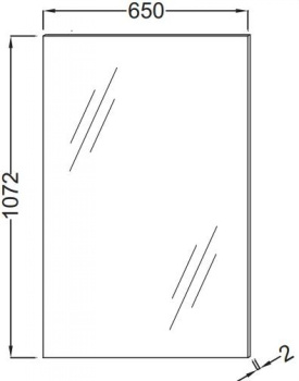 Зеркало высокое Jacob Delafon Struktura EB1246-NF