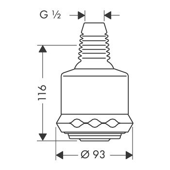 Верхний душ hansgrohe Clubmaster 3jet 28496000 хром