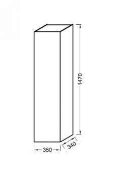 Шкаф-пенал Jacob Delafon Soprano EB984-E15 чёрное дерево черный