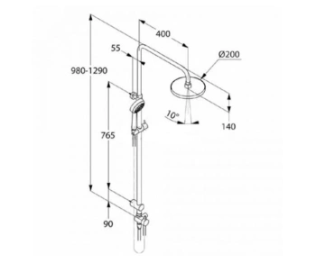 Душевая система KLUDI LOGO DUAL 680930500