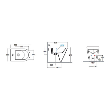 Биде Globo Forty3 bi (Bianco) FO009BI
