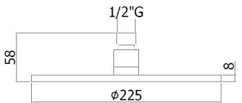 Верхний душ Paffoni Master ZSOF074CR