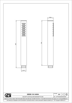 Душевая лейка Gessi Gessi316 54054.239 Steel Brushed