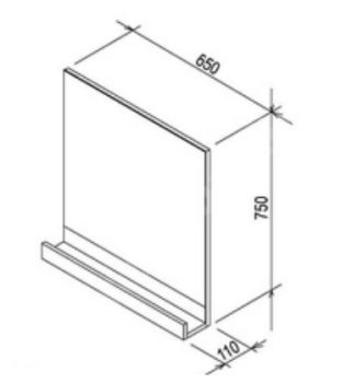 Зеркало Ravak 10° X000000852 650 серый