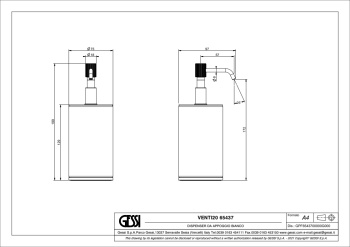 Дозатор для жидкого мыла Gessi Venti20 65437.735 Warm Bronze PVD
