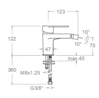 Смеситель для биде Ramonsoler Alexia графит 360301GR