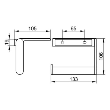 Держатель туалетной бумаги Keuco Plan 14973010000 с полкой, хром