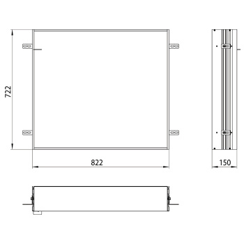 Встраиваемая рама для зеркального шкафа Emco Asis Prime B822xH722mm, 9497 000 11