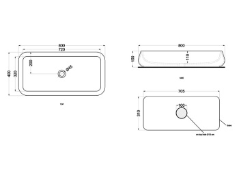Раковина накладная Cielo Shui SHLAA80 MU 80 см зеленый