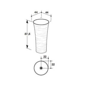 Отдельностоящая раковина Falper Handmade 440х440х876 CRISTALPLANT, WC90440000000